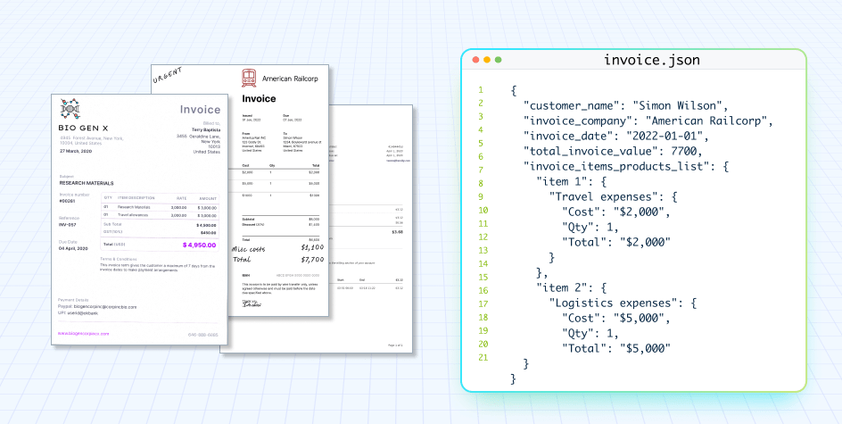 AI invoice processing with Unstract