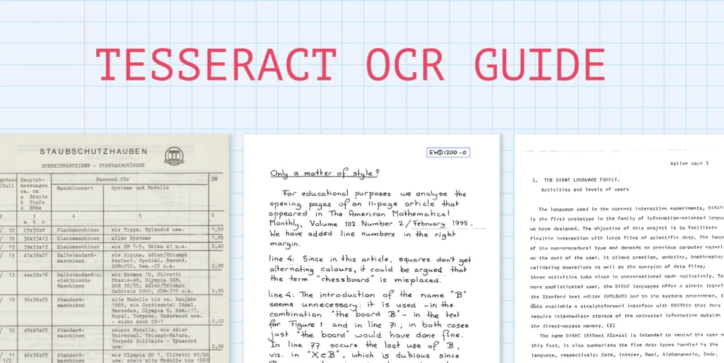 In-depth guide on setting up and using Tesseract for OCR.