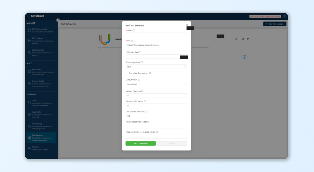 AI Bank Statement extraction add text parsers for LLMs