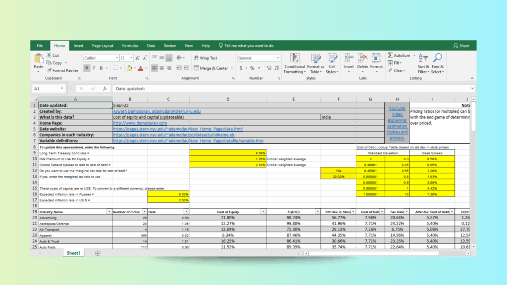 Extract data from Excel