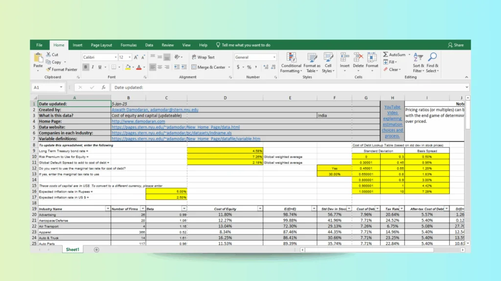 Extract data from Excel
