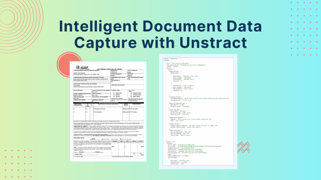 Intelligent Document Data Capture with Unstract