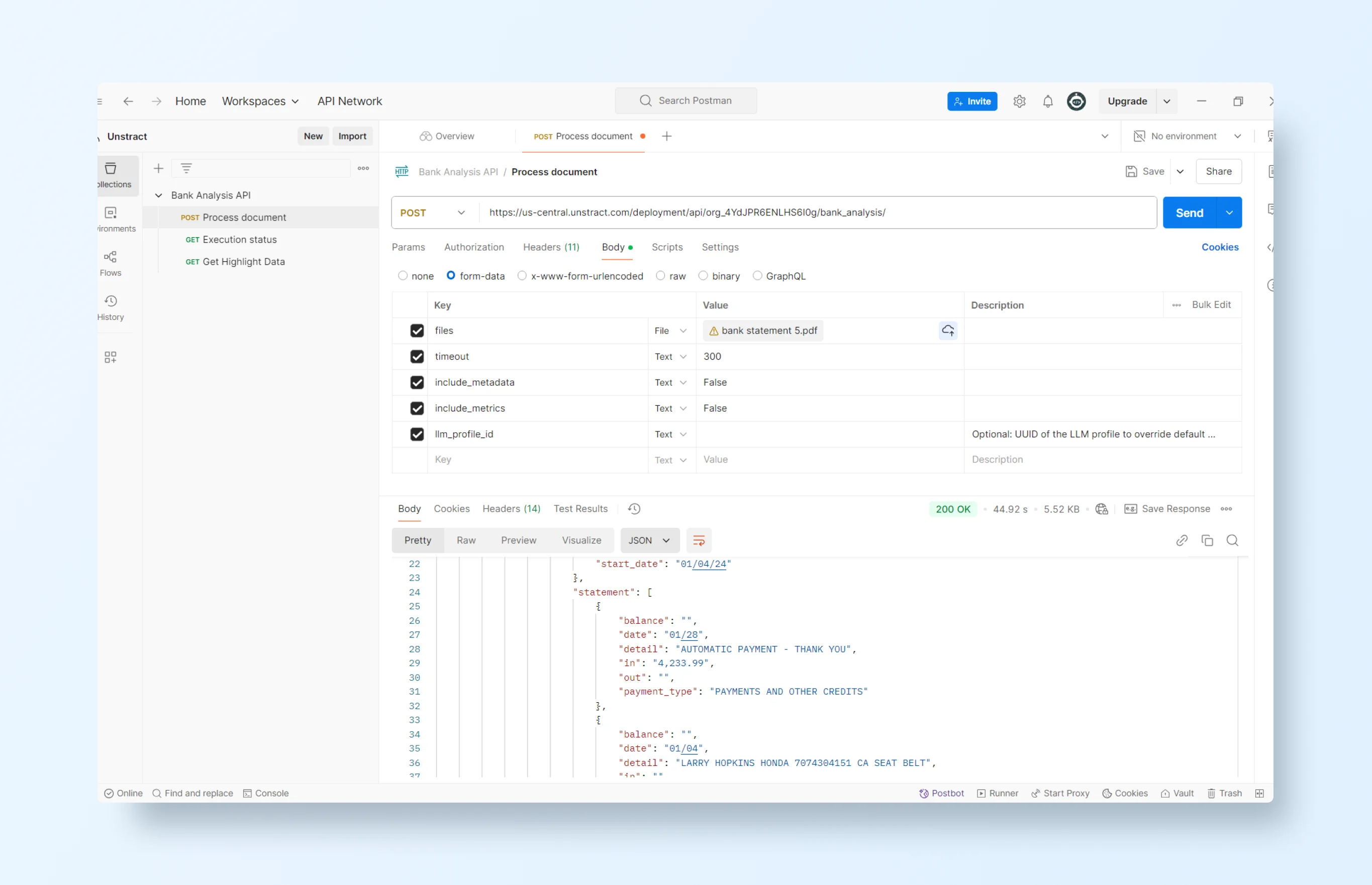 No-Template Document Extraction with Custom Schema Support
