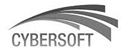 Cybersoft logo with curved gray swooshes above the word CYBERSOFT