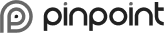 Pinpoint logo wordmark with circular emblem on the left