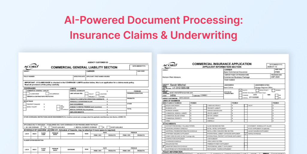 Intelligent Document Processing for Insurance: From Submission Packets to Structured Data