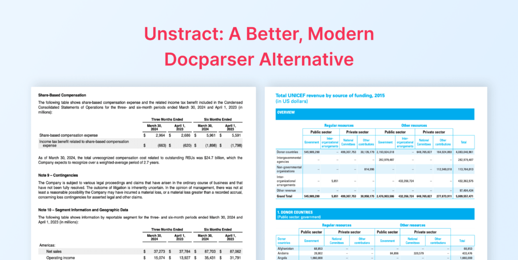Unstract: A Better, Modern Docparser Alternative