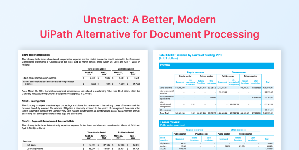 Unstract a better UiPath Document Understanding alternative for LLM-native document automation